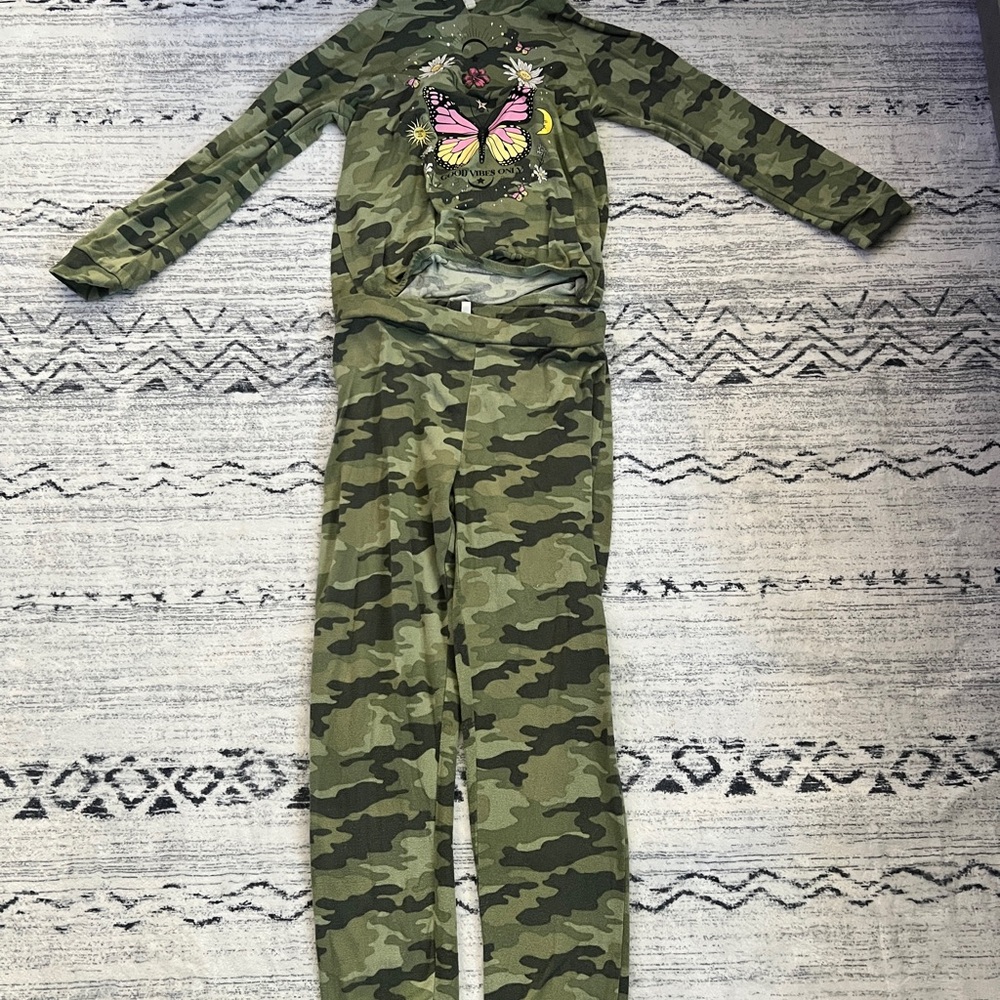 Self Esteem Green Camo Kids Sweatsuit